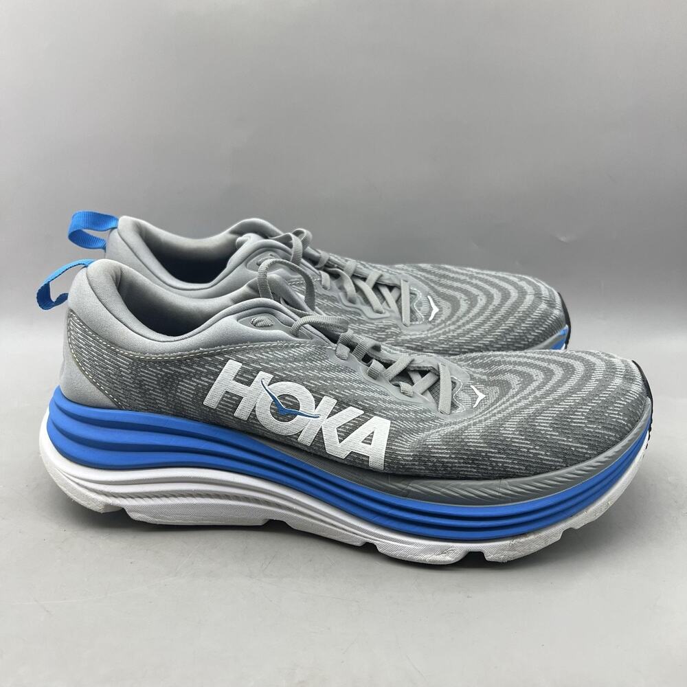 Hoka One One Gaviota 5 Running Shoes Men Size 12 2E Wide Gray Comfort Sneakers